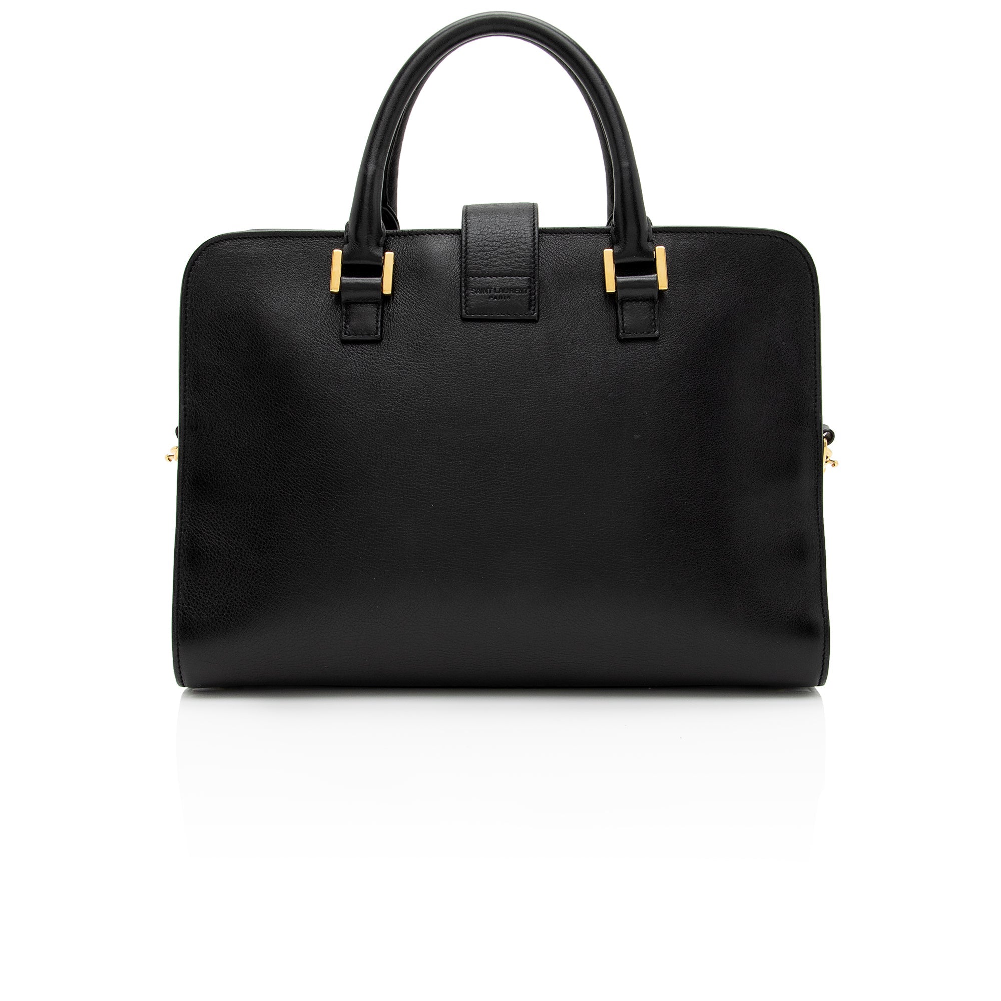 Saint Laurent Calfskin Monogram Baby Cabas Tote (SHF-aWaDWU)