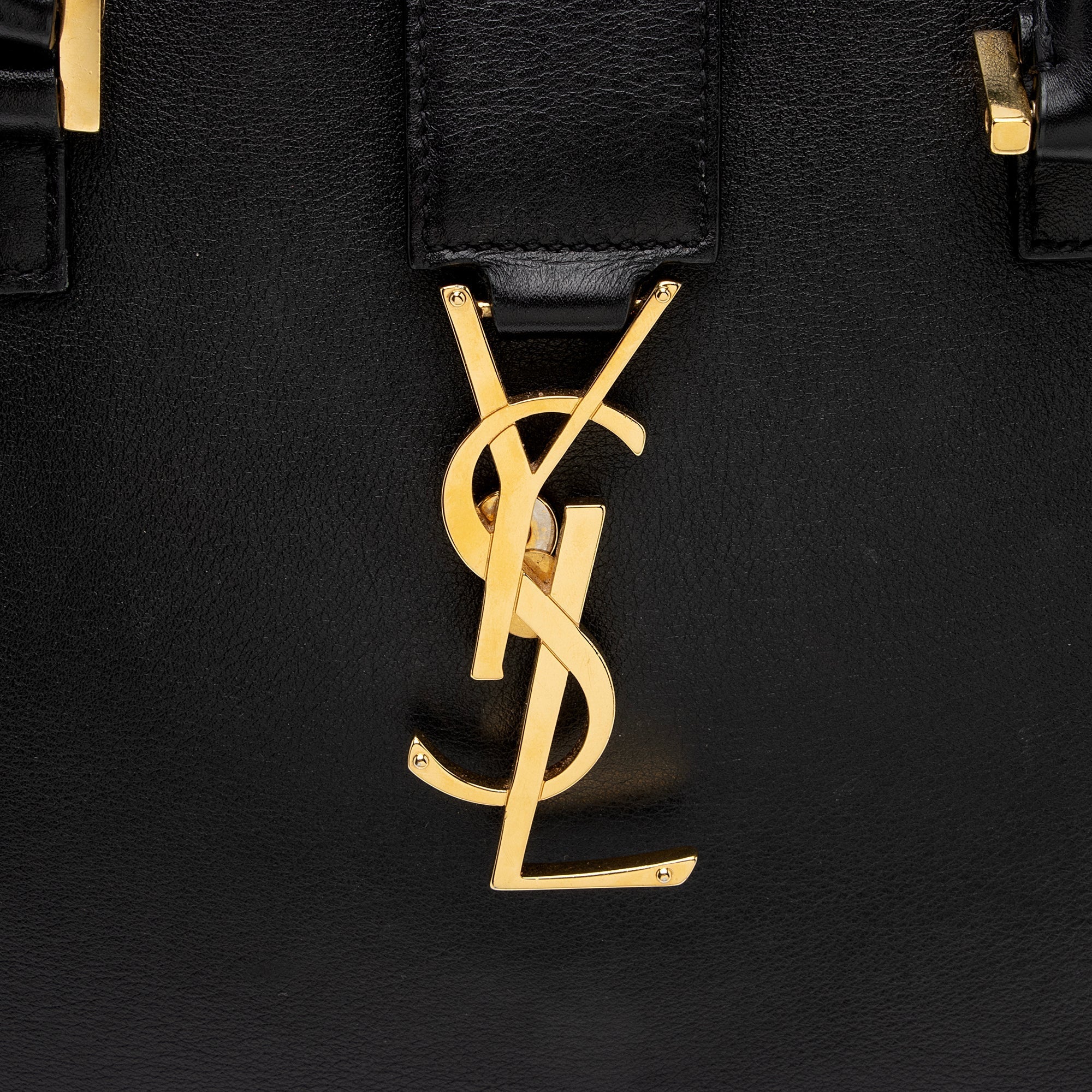 Saint Laurent Calfskin Monogram Baby Cabas Tote (SHF-aWaDWU)