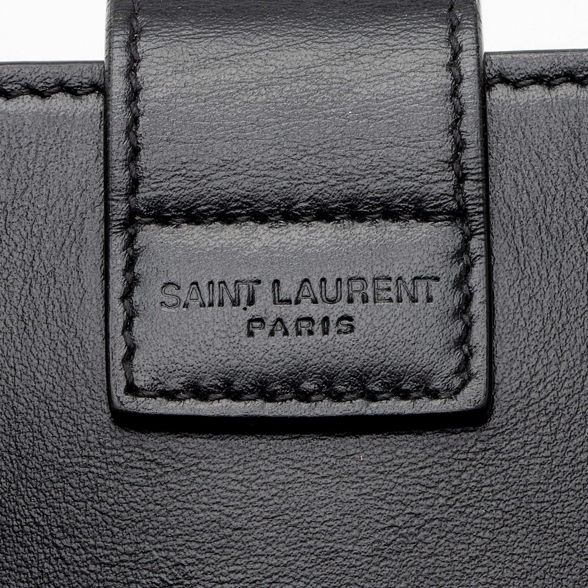 Saint Laurent Calfskin Monogram Baby Cabas Tote (SHF-Emwqyt)