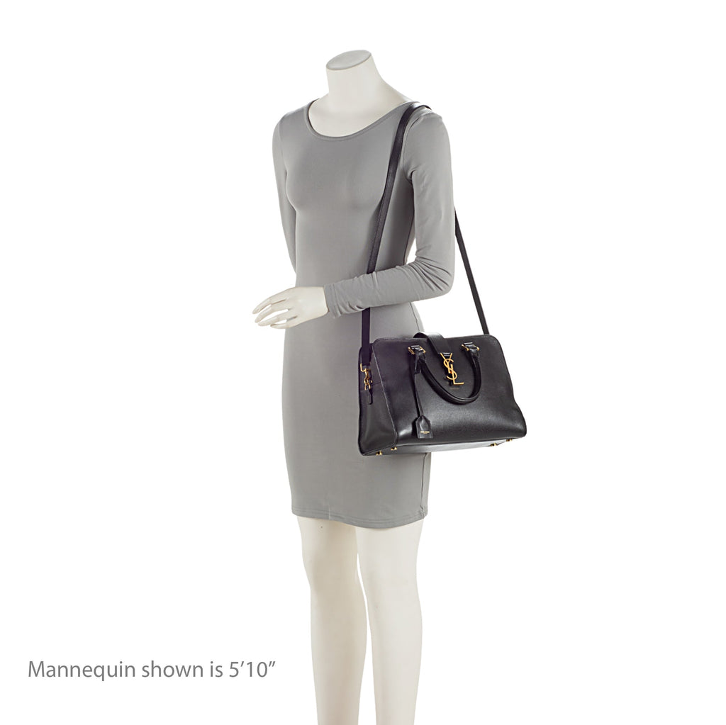 Saint Laurent Calfskin Monogram Baby Cabas Tote (SHF-Emwqyt)
