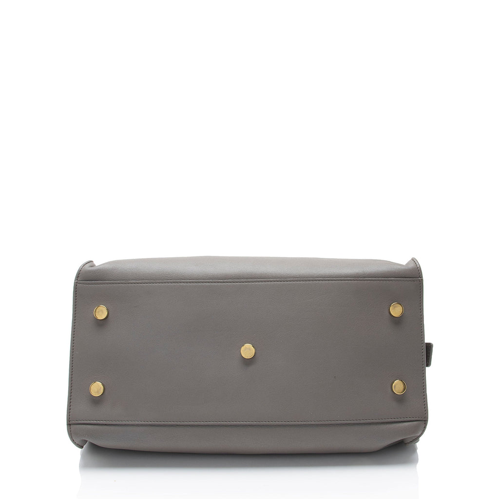 Saint Laurent Calfskin Monogram Cabas Downtown Small Satchel