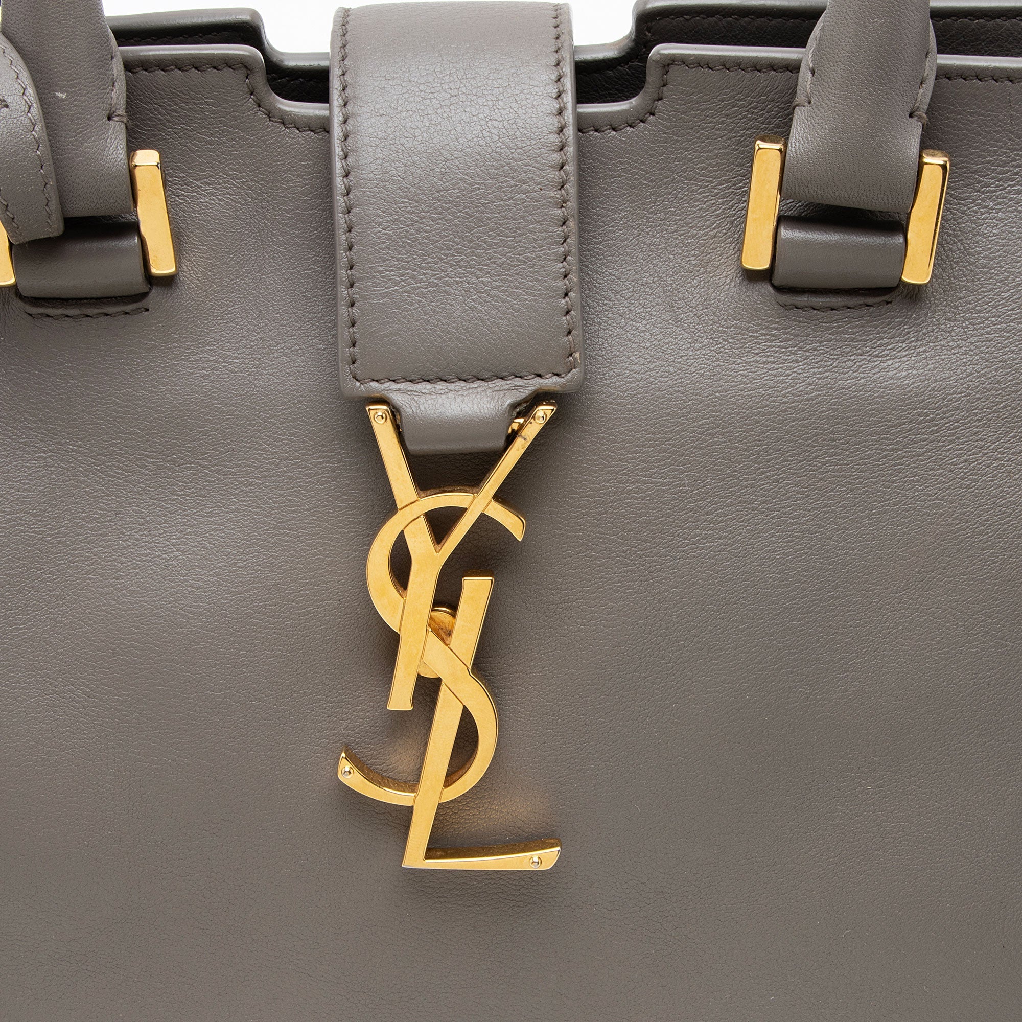 Saint Laurent Calfskin Monogram Cabas Downtown Small Satchel