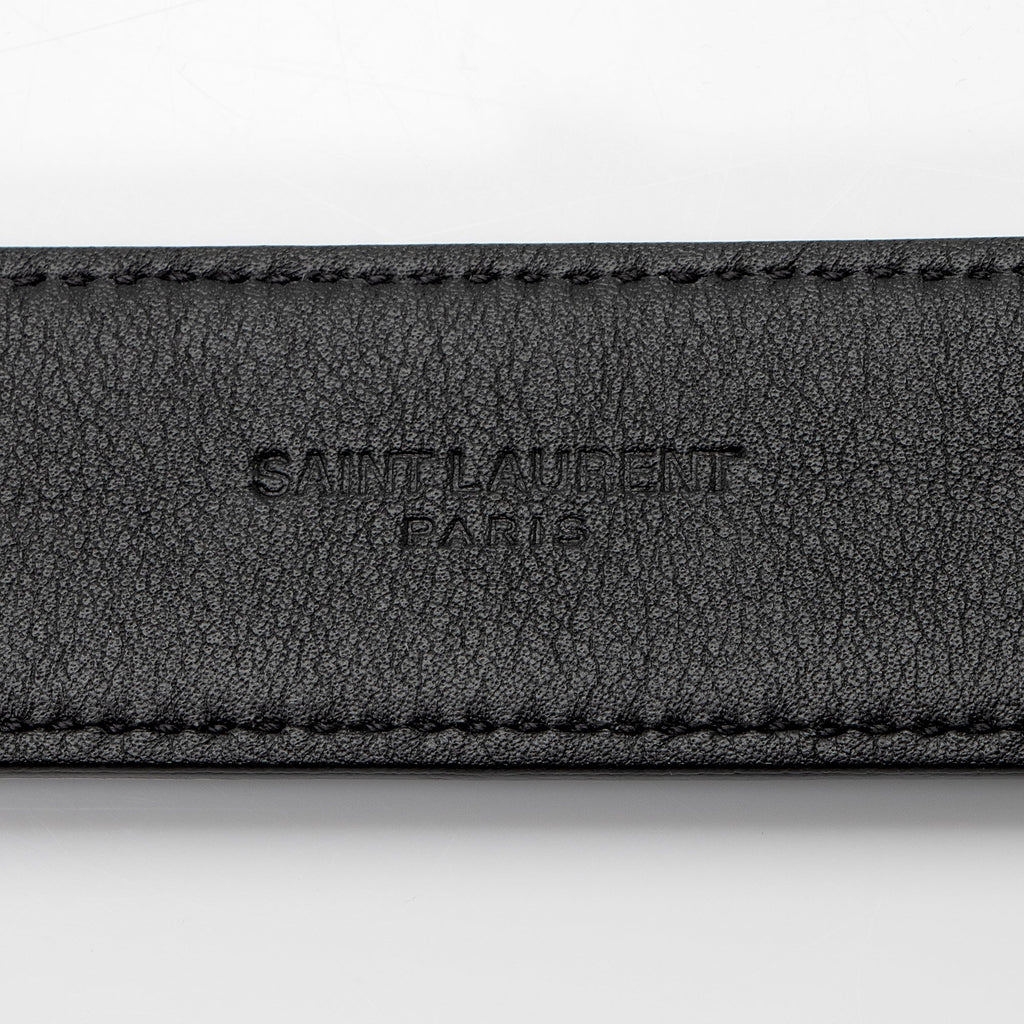 Saint Laurent Calfskin Monogram Cassandre Belt - Size 34 / 85 (SHF-7TNRpr)