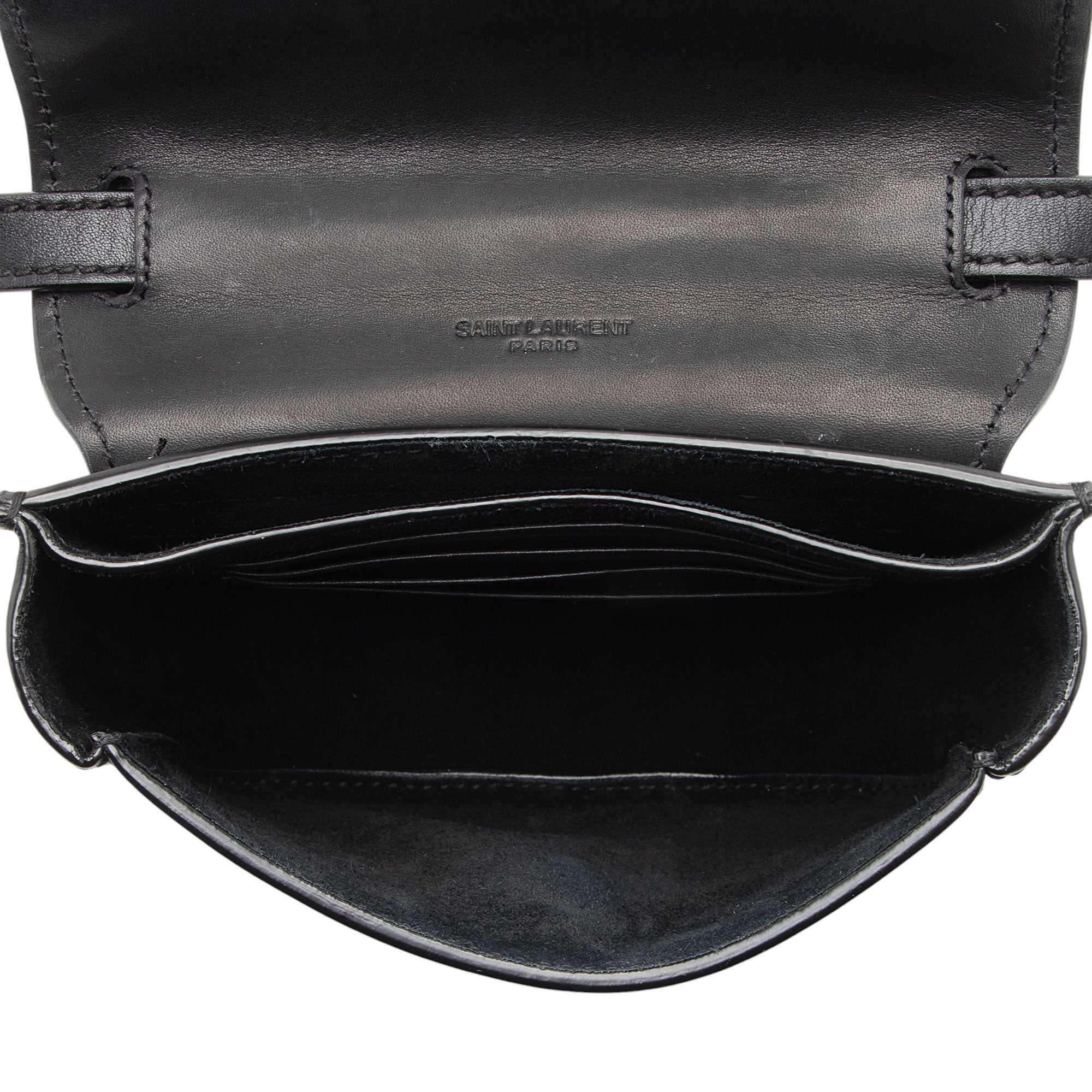 Saint Laurent Calfskin Monogram Kaia Mini Shoulder Bag