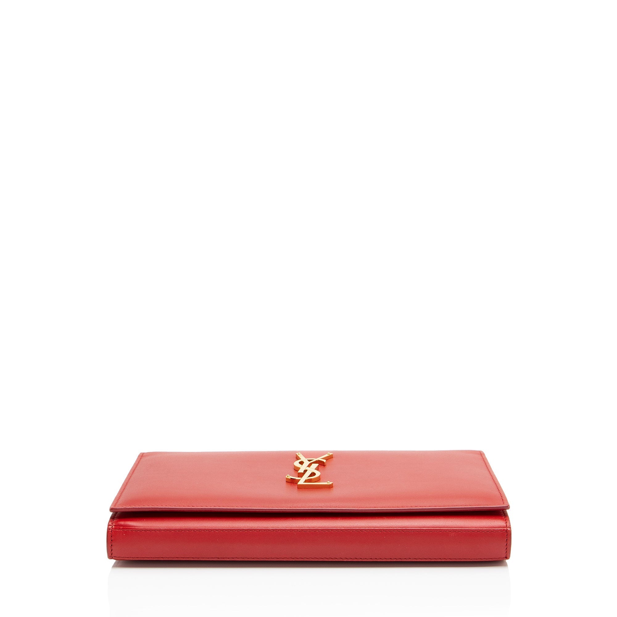 Saint Laurent Calfskin Monogram Kate Chain Wallet