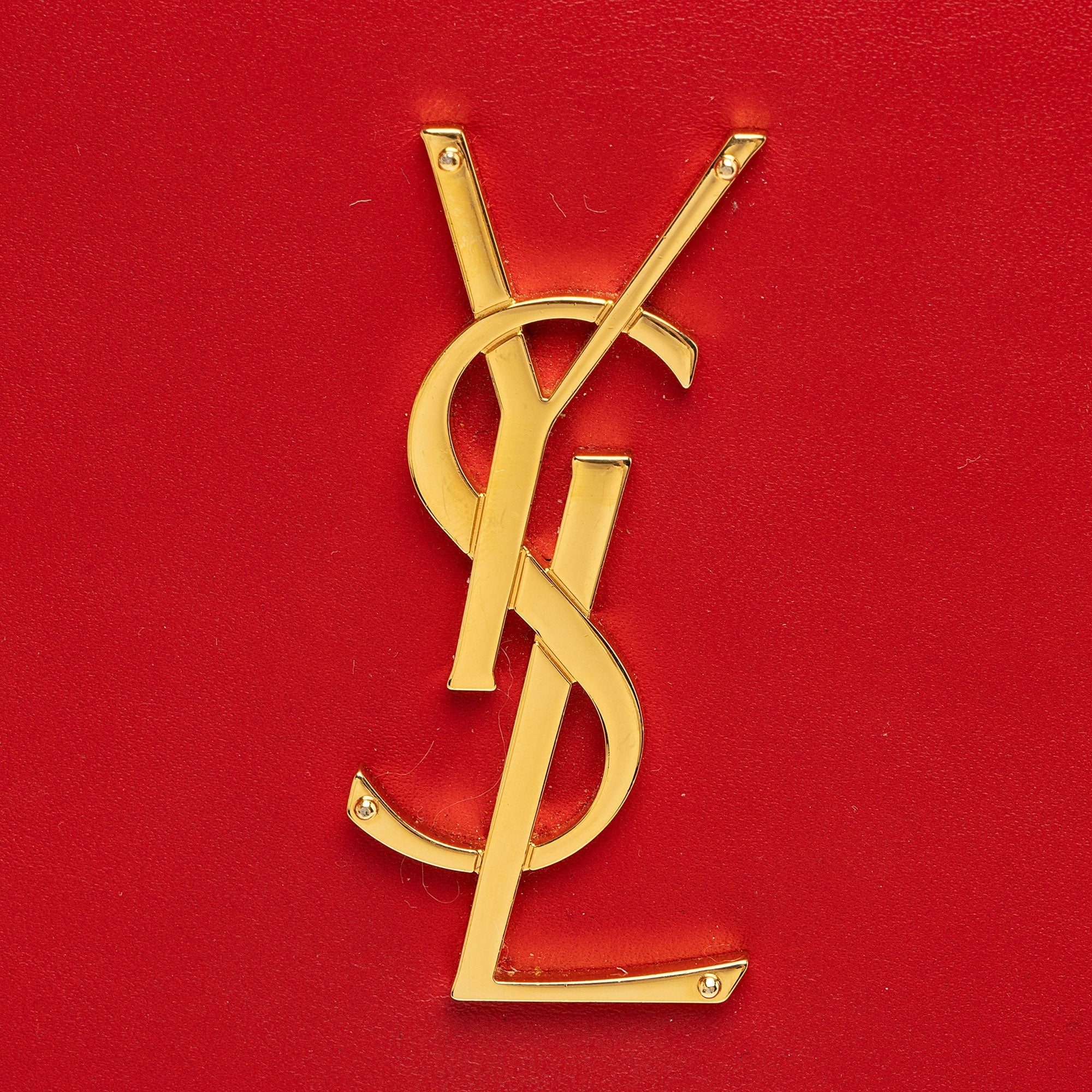 Saint Laurent Calfskin Monogram Kate Chain Wallet