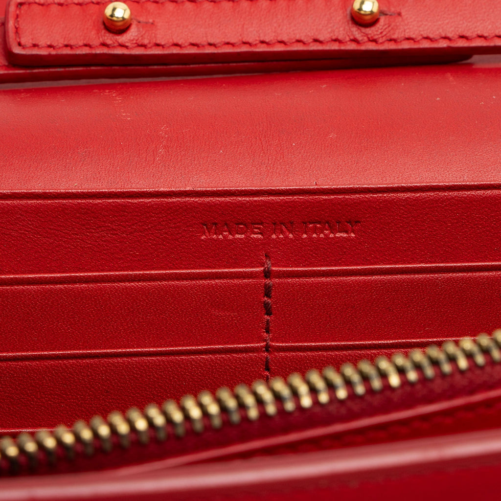 Saint Laurent Calfskin Monogram Kate Chain Wallet