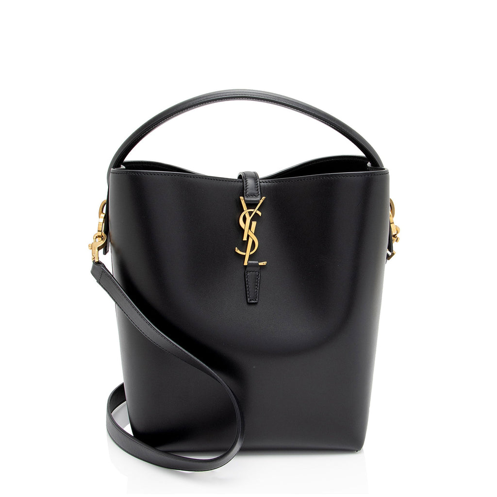 Saint Laurent Calfskin Monogram Le 37 Bucket Bag (SHF-U75VCF)