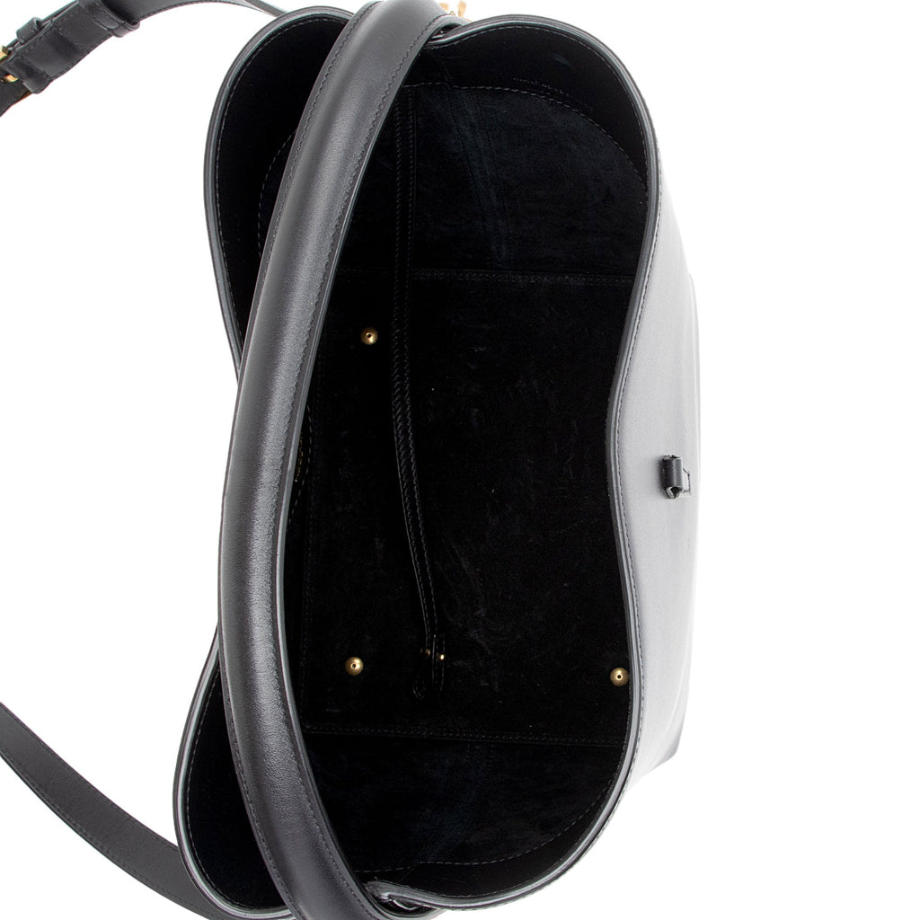 Saint Laurent Calfskin Monogram Le 37 Bucket Bag (SHF-U75VCF)