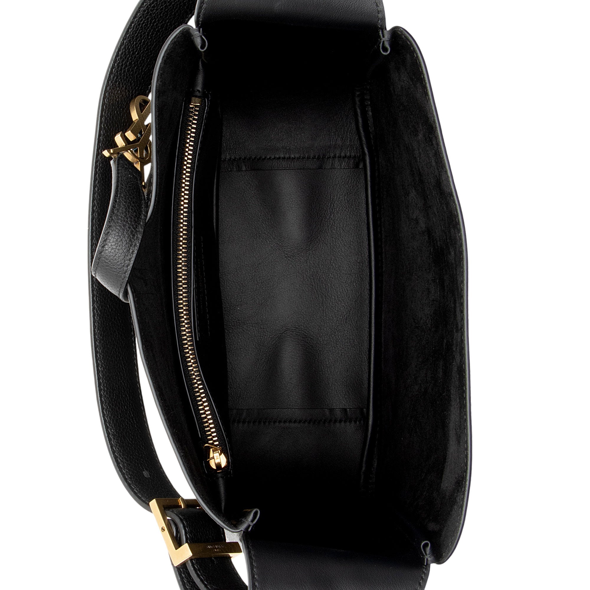 Saint Laurent Calfskin Monogram Le 5 A 7 Small Hobo (SHF-Lnt1SQ)