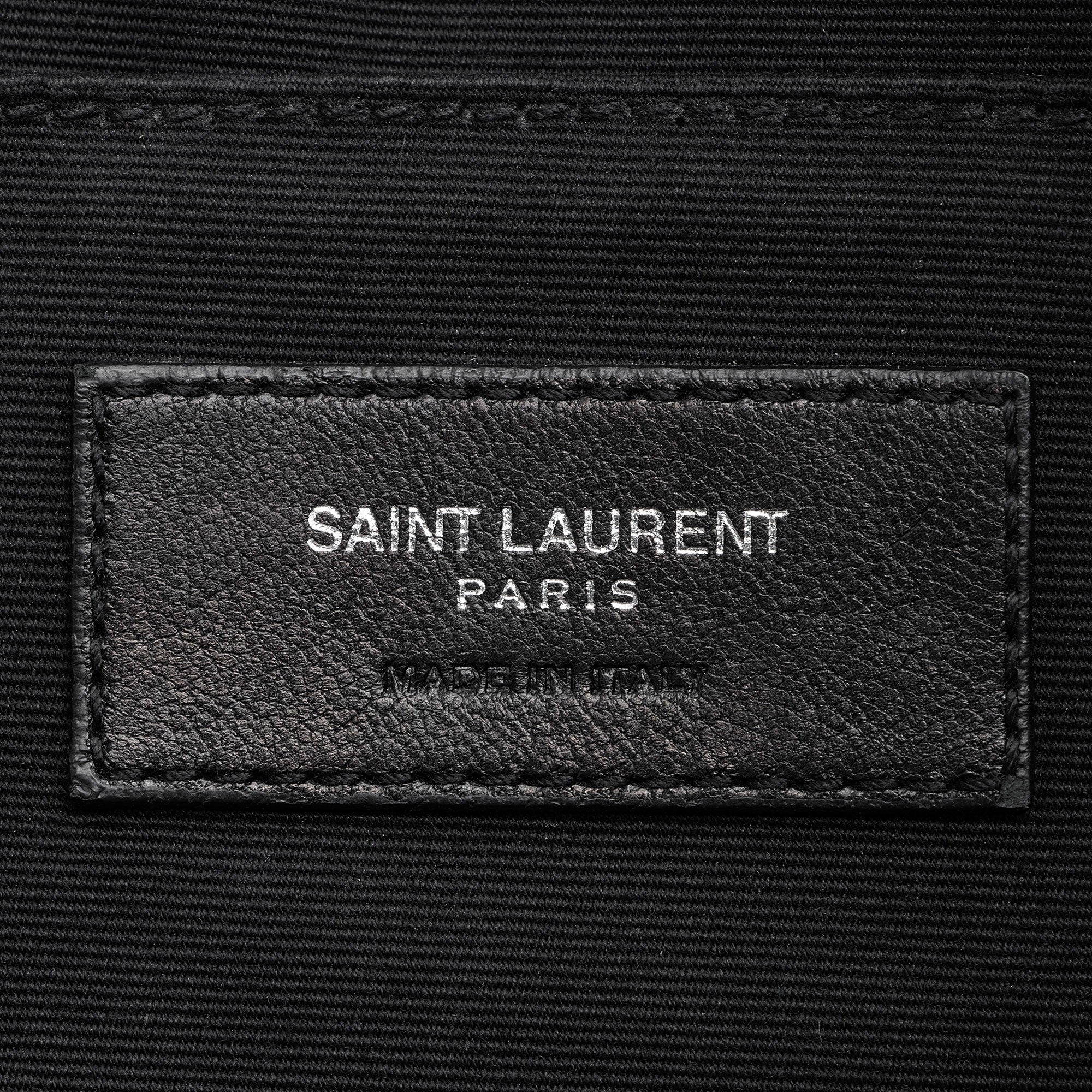 Saint Laurent Calfskin Rose Print Monogram Lou Camera Bag (SHF-fwd2tP)