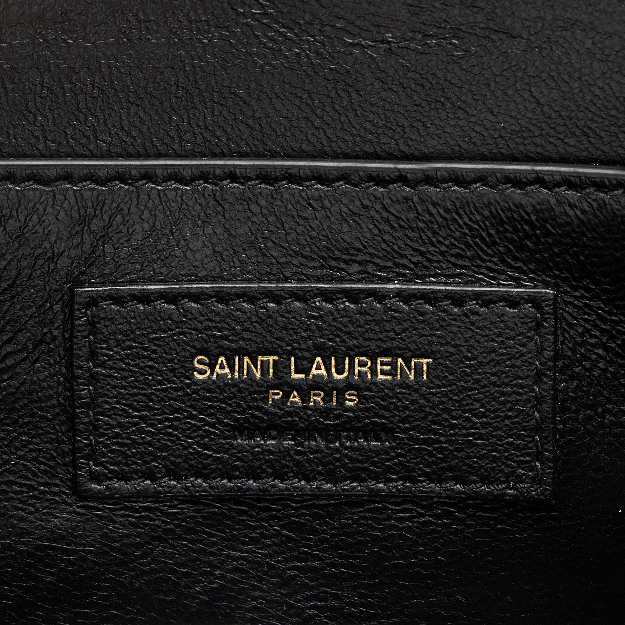 Saint Laurent Calfskin Monogram Solferino Medium Shoulder Bag (SHF-23782)