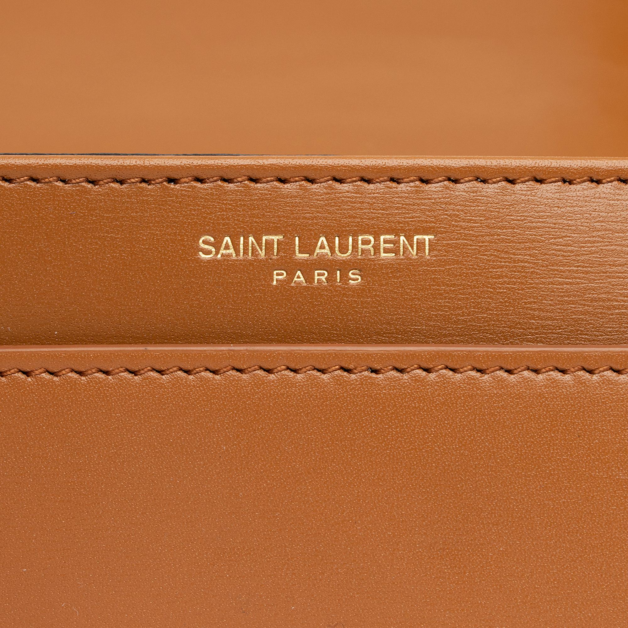 Saint Laurent Calfskin Monogram Solferino Medium Shoulder Bag (SHF-23782)