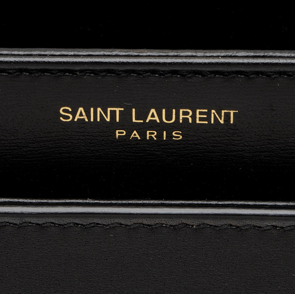 Saint Laurent Calfskin Monogram Solferino Small Shoulder Bag (SHF-3WORNU)
