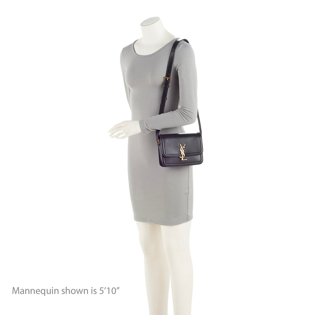 Saint Laurent Calfskin Monogram Solferino Small Shoulder Bag (SHF-3WORNU)