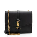 Saint Laurent Calfskin Monogram Sulpice Medium Shoulder Bag