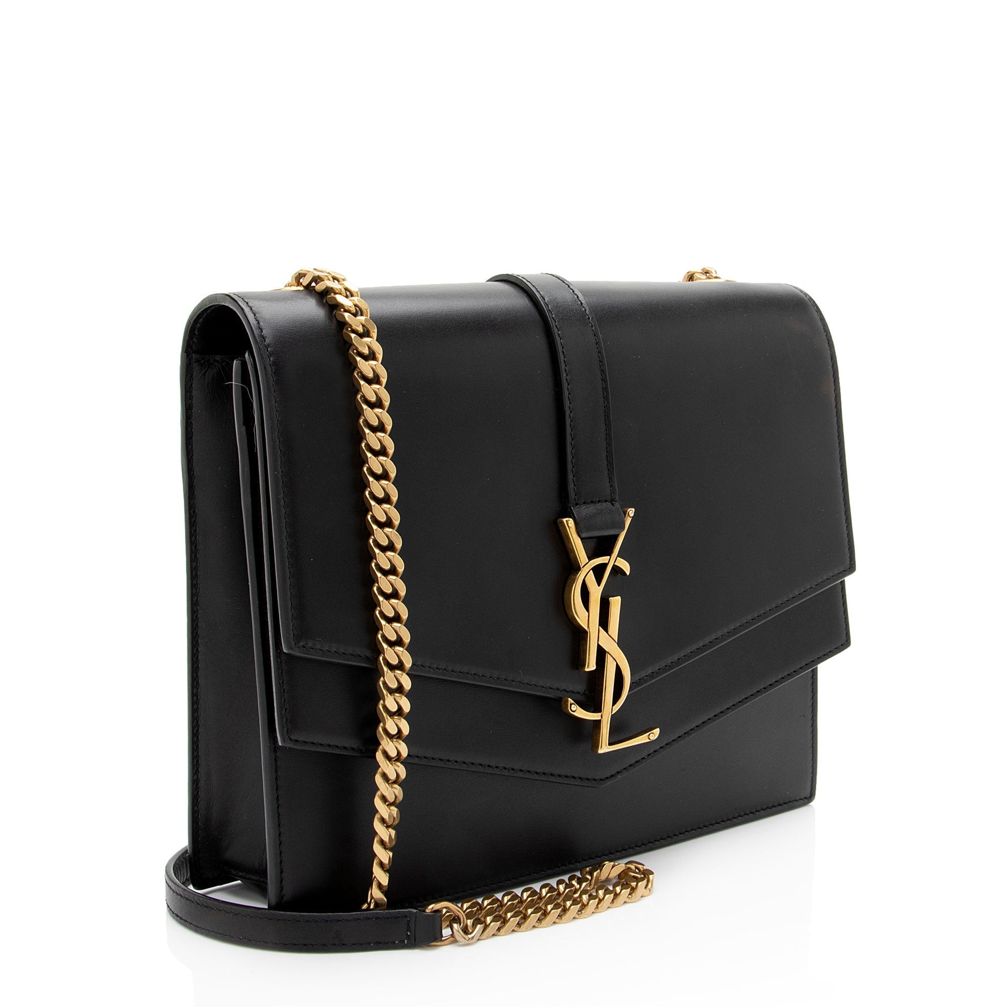Saint Laurent Calfskin Monogram Sulpice Medium Shoulder Bag