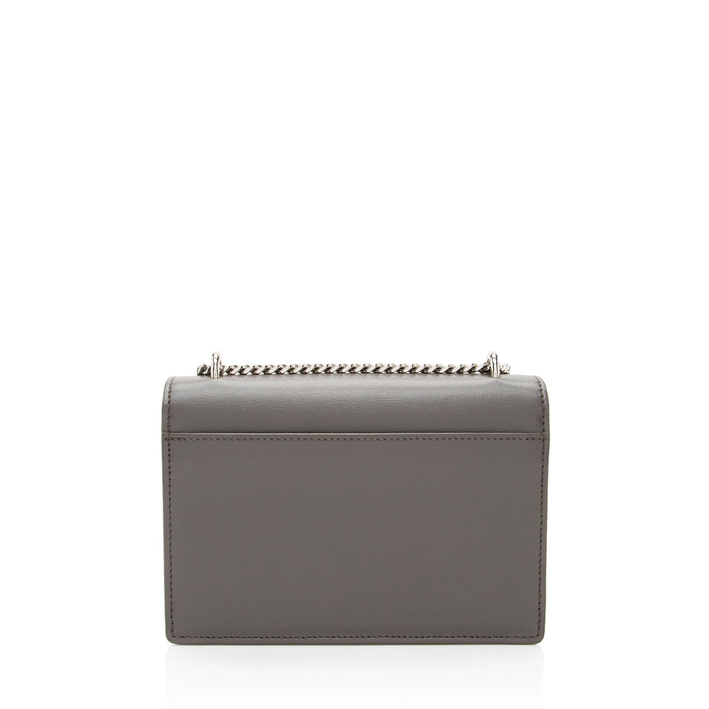 Saint Laurent Calfskin Monogram Sunset Mini Chain Wallet