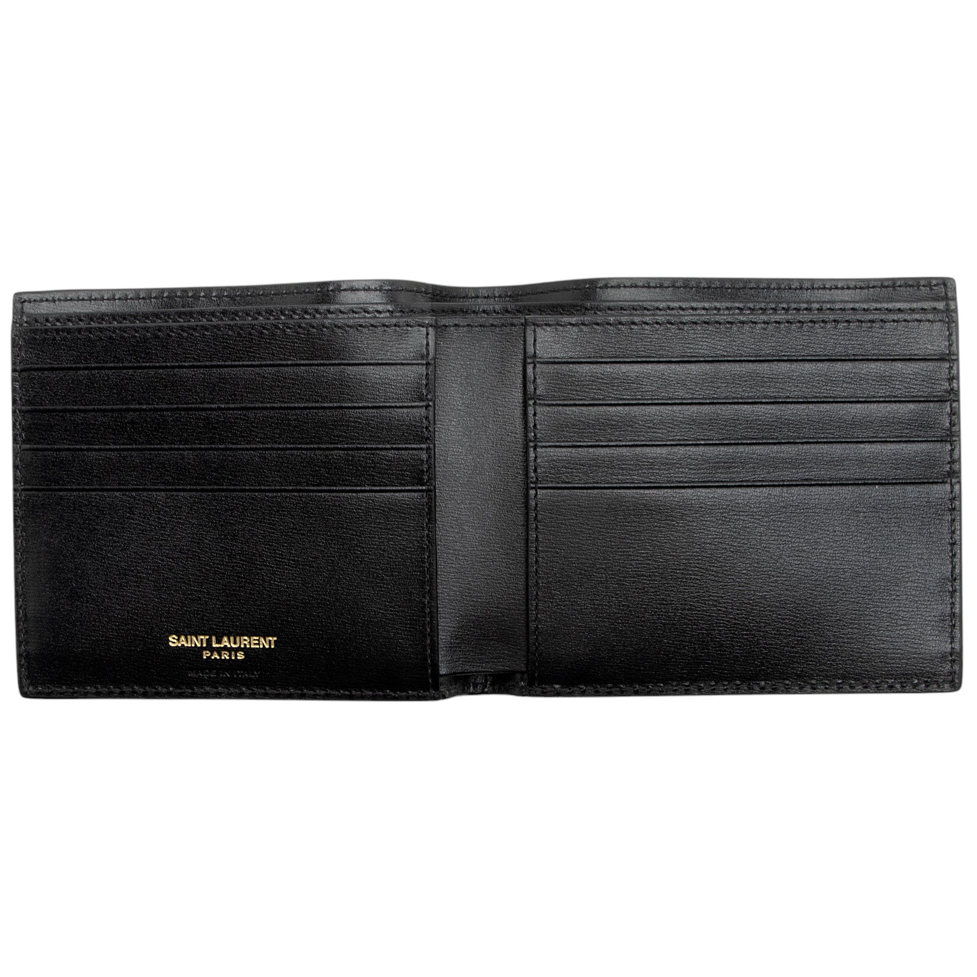 Saint Laurent Calfskin Monogram Bifold Wallet (SHF-SJ4l97)
