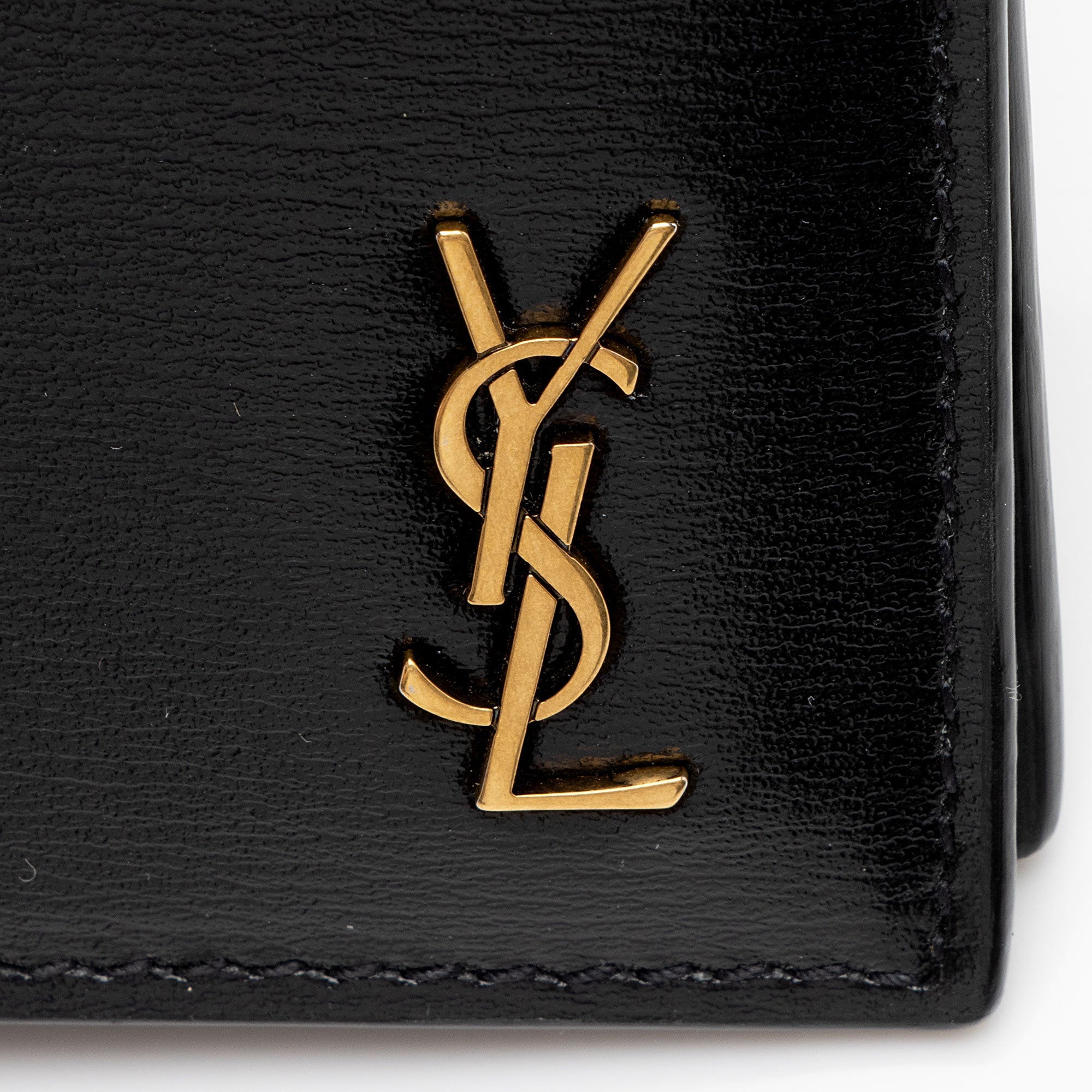 Saint Laurent Calfskin Monogram Bifold Wallet (SHF-SJ4l97)