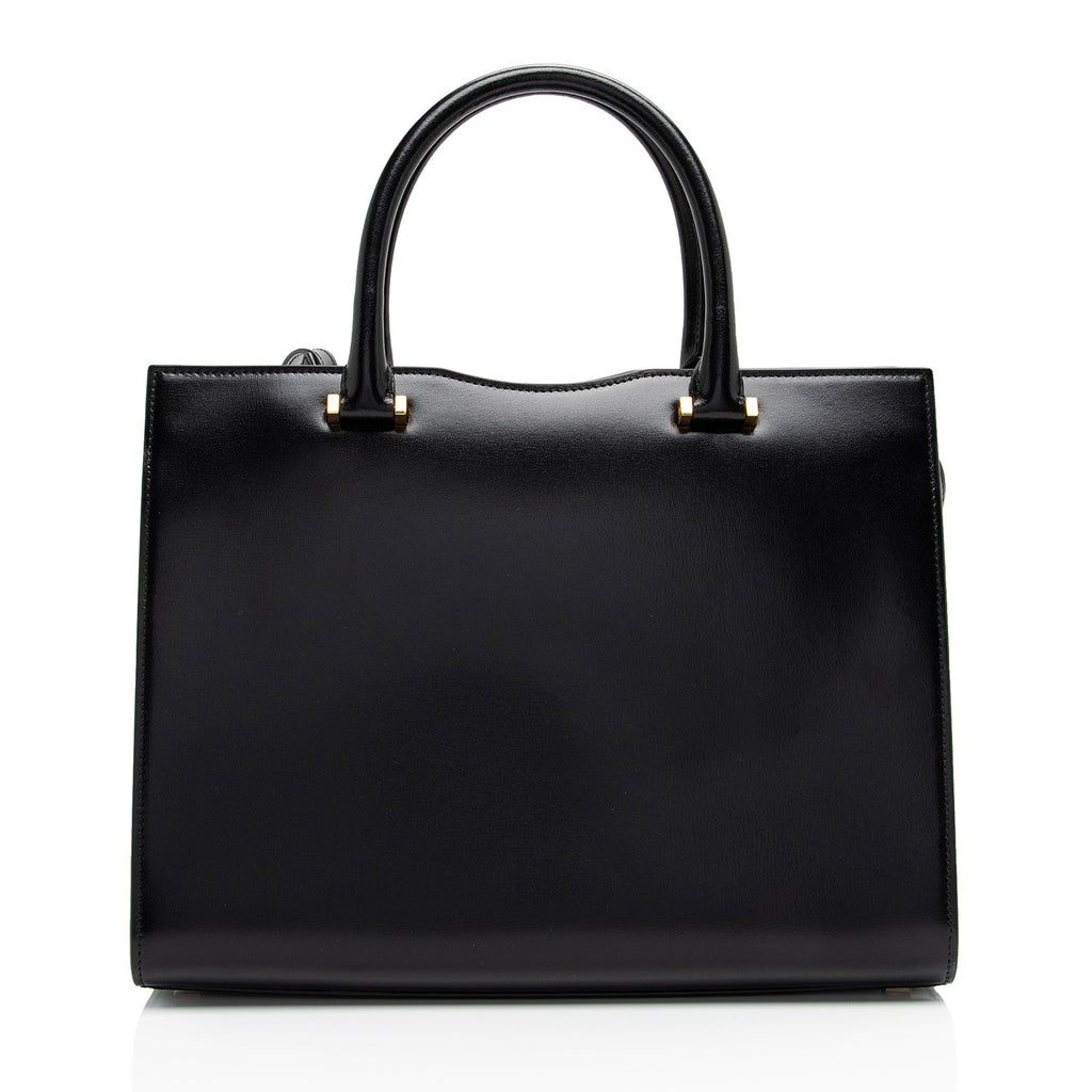 Saint Laurent Calfskin Monogram Uptown Medium Tote (SHF-Z82BDJ)