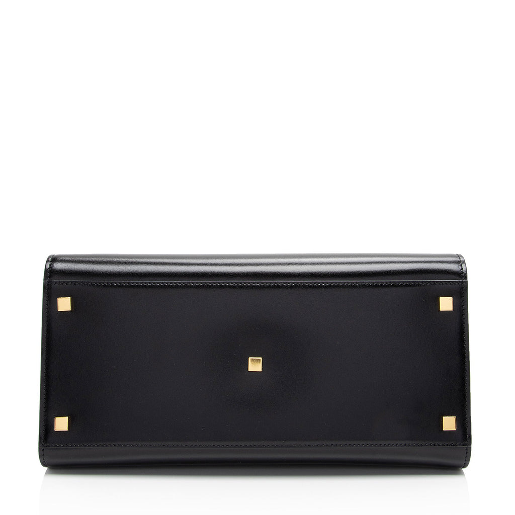 Saint Laurent Calfskin Monogram Uptown Medium Tote (SHF-Z82BDJ)