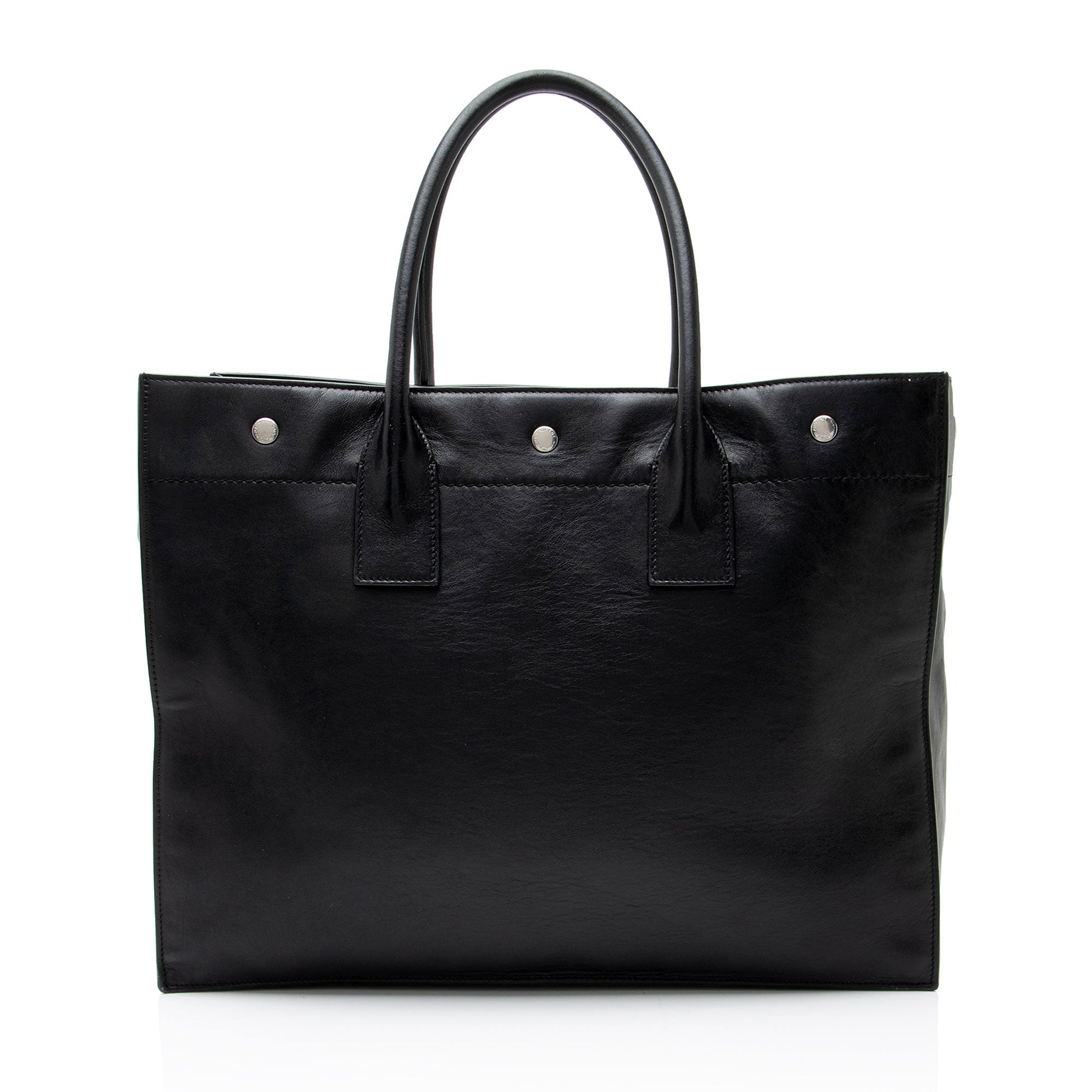 Saint Laurent Calfskin Rive Gauche Small Tote