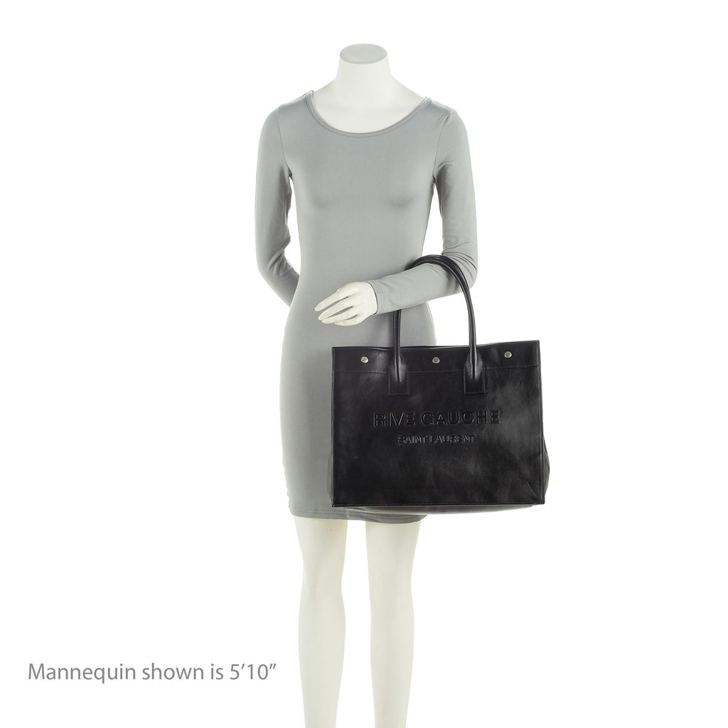 Saint Laurent Calfskin Rive Gauche Small Tote