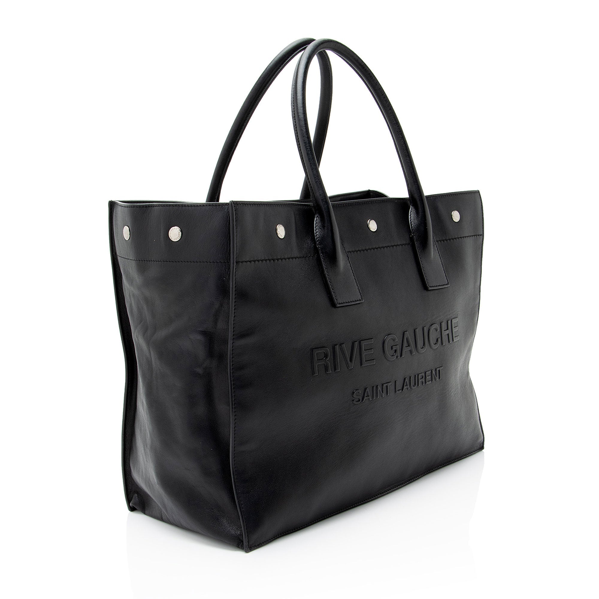 Saint Laurent Calfskin Rive Gauche Small Tote