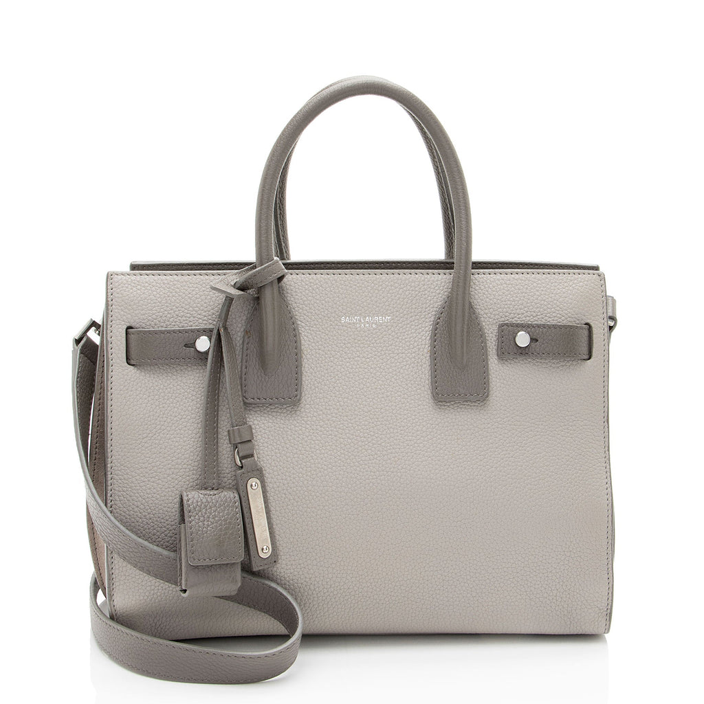 Saint Laurent Calfskin Bicolor Sac De Jour Baby Tote