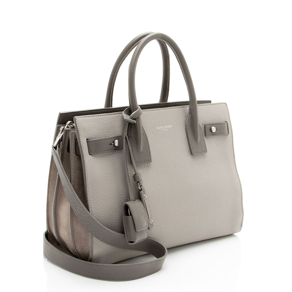 Saint Laurent Calfskin Bicolor Sac De Jour Baby Tote