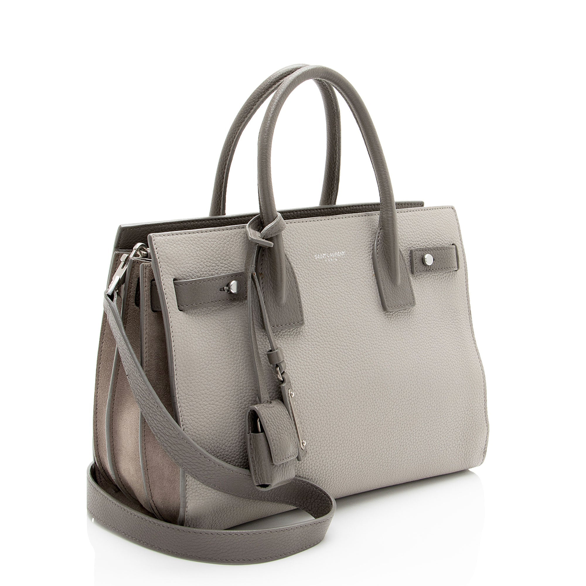 Saint Laurent Calfskin Bicolor Sac De Jour Baby Tote