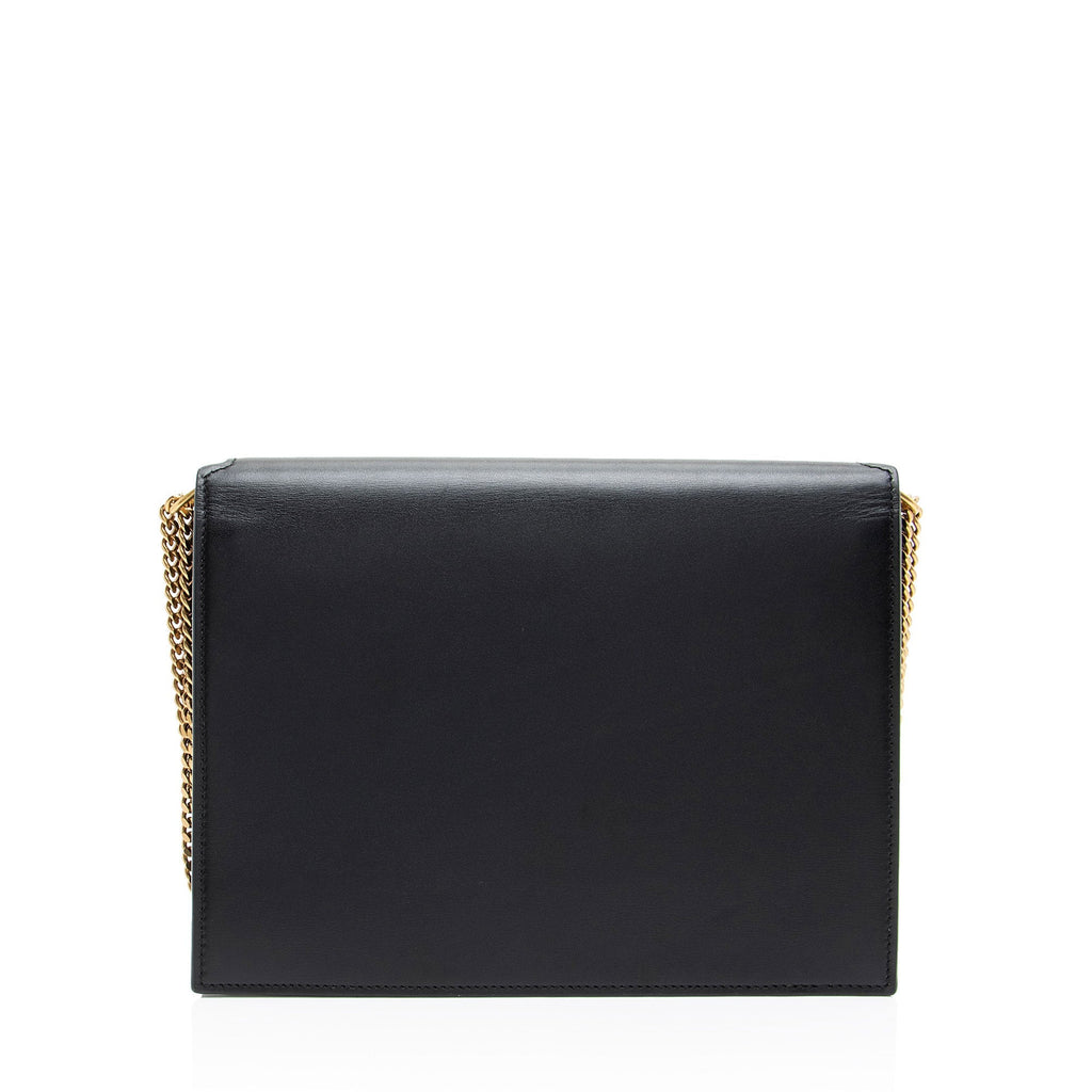 Saint Laurent Calfskin Suede Monogram Cassandra Medium Chain Bag