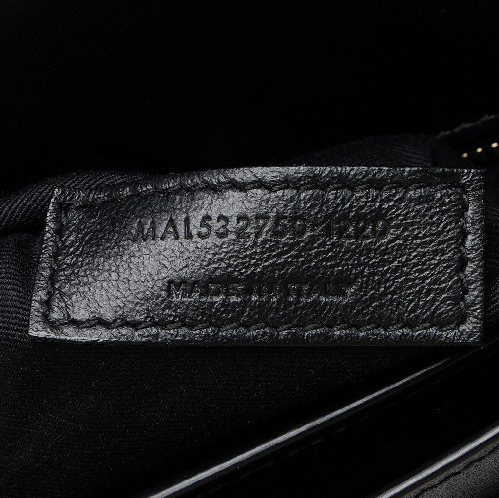 Saint Laurent Calfskin Suede Monogram Cassandra Medium Chain Bag