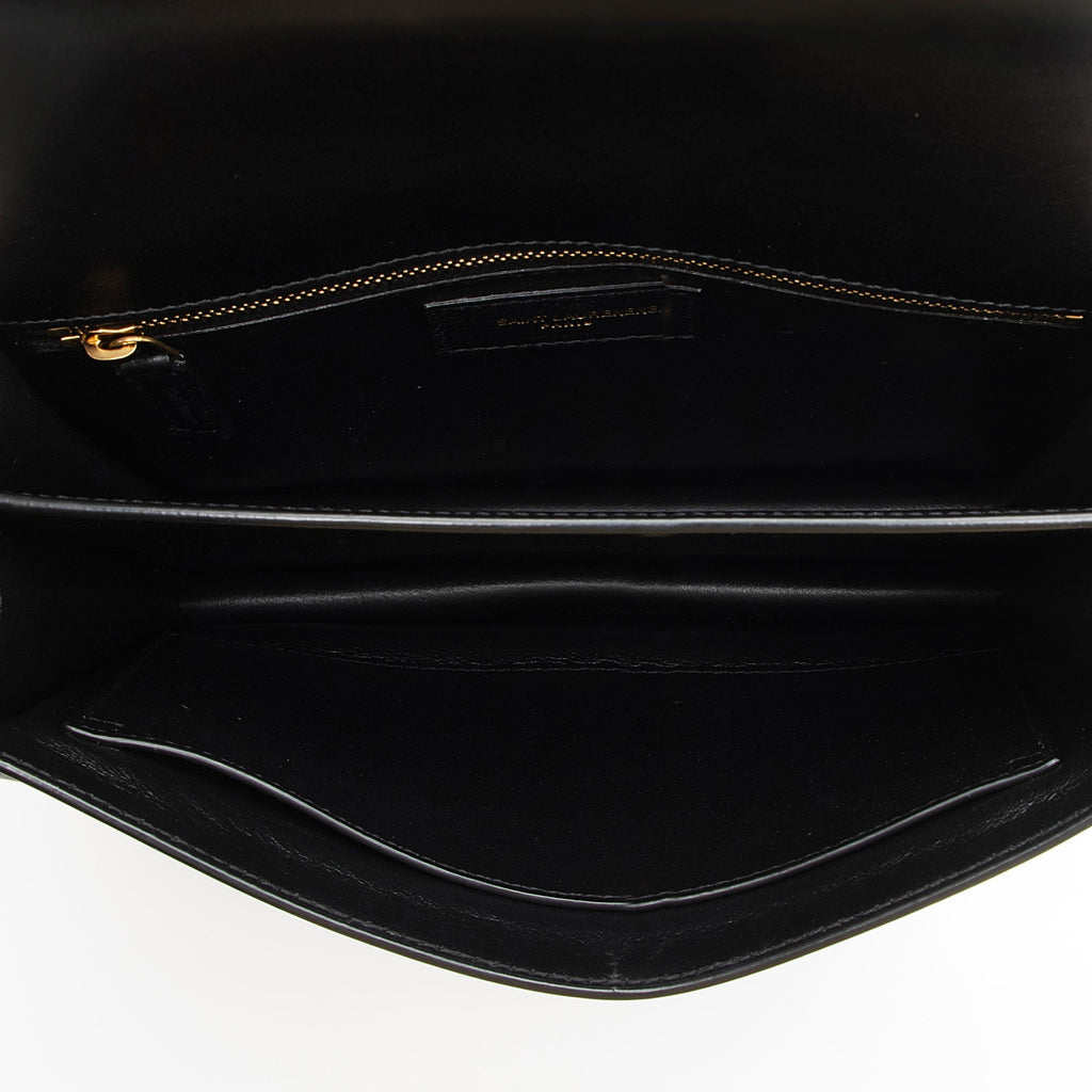 Saint Laurent Calfskin Suede Monogram Cassandra Medium Chain Bag