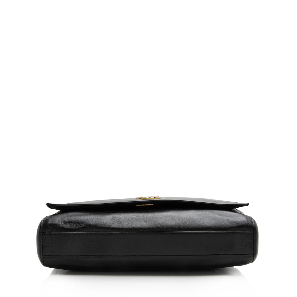 Saint Laurent Calfskin Suede Monogram Kate Reversible Chain Medium Shoulder Bag (SHF-22497)