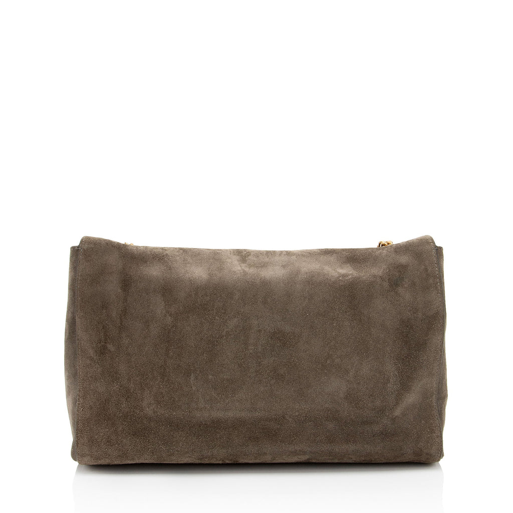 Saint Laurent Calfskin Suede Monogram Kate Reversible Chain Medium Shoulder Bag (SHF-hikP6E)