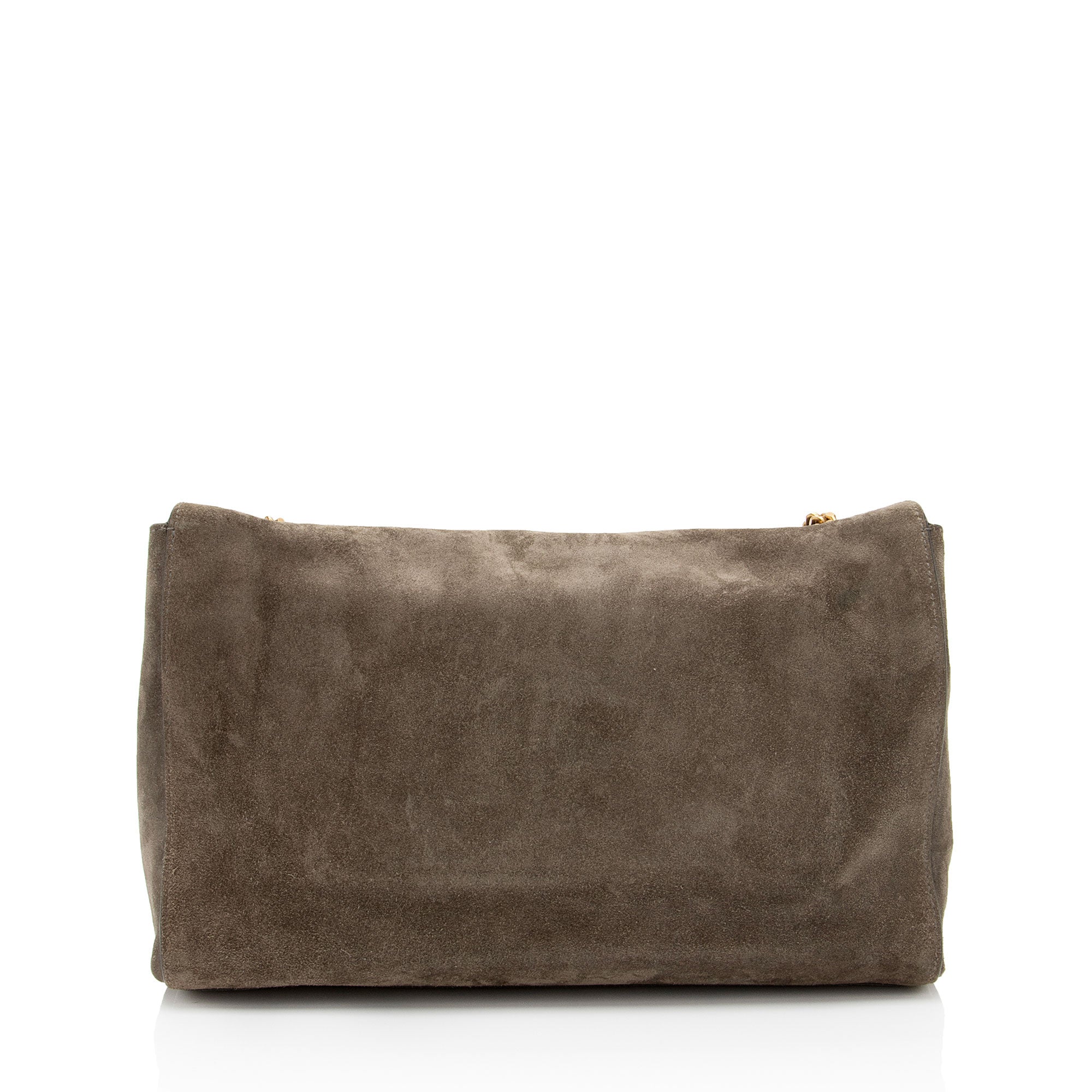 Saint Laurent Calfskin Suede Monogram Kate Reversible Chain Medium Shoulder Bag (SHF-hikP6E)