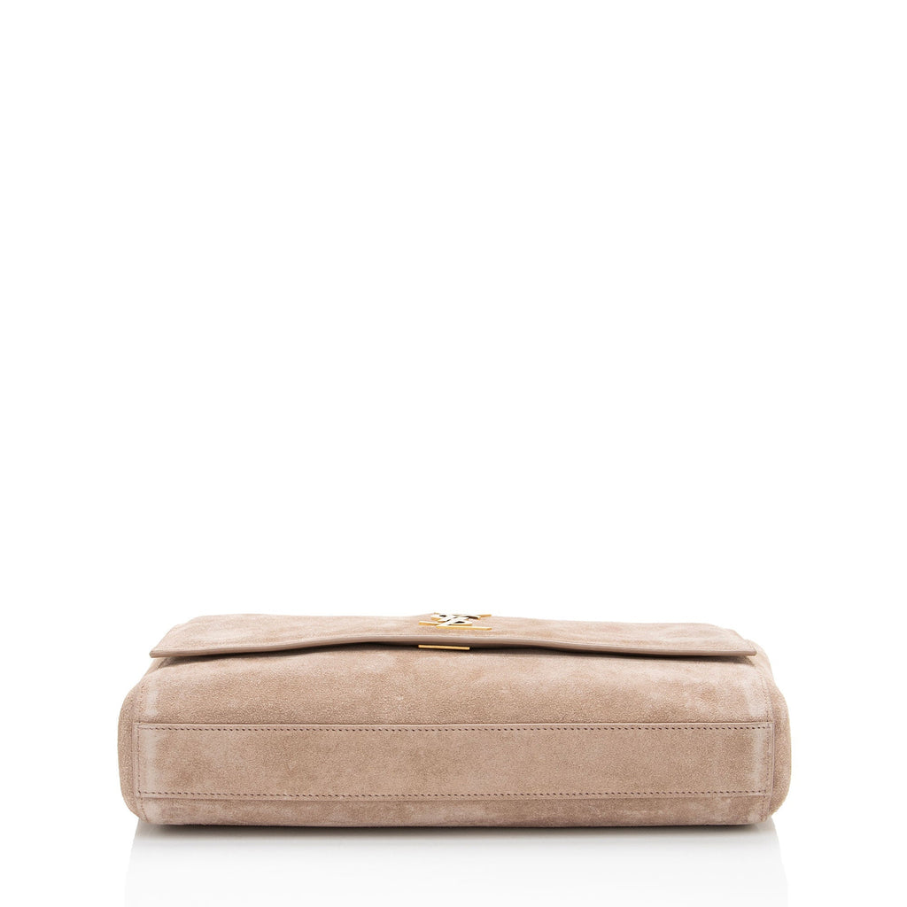 Saint Laurent Calfskin Suede Monogram Kate Reversible Chain Medium Shoulder Bag