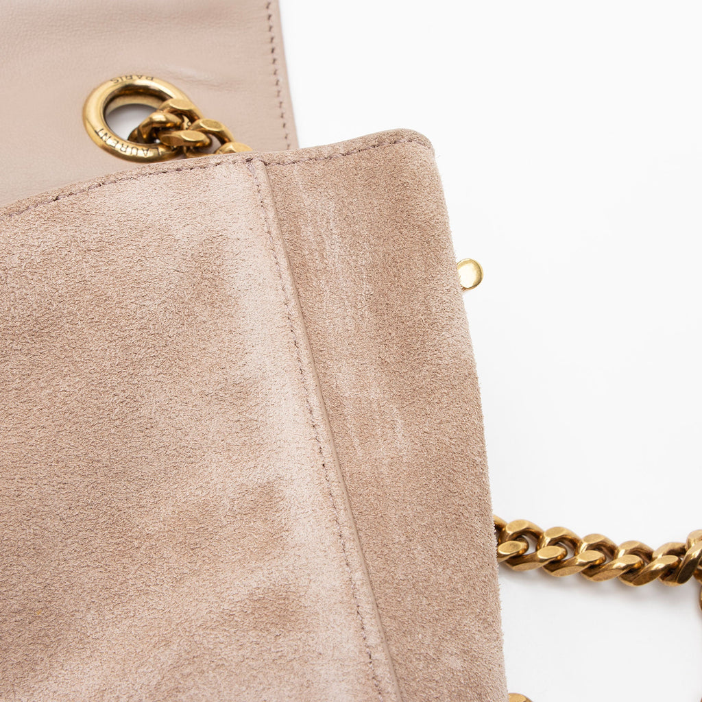 Saint Laurent Calfskin Suede Monogram Kate Reversible Chain Medium Shoulder Bag