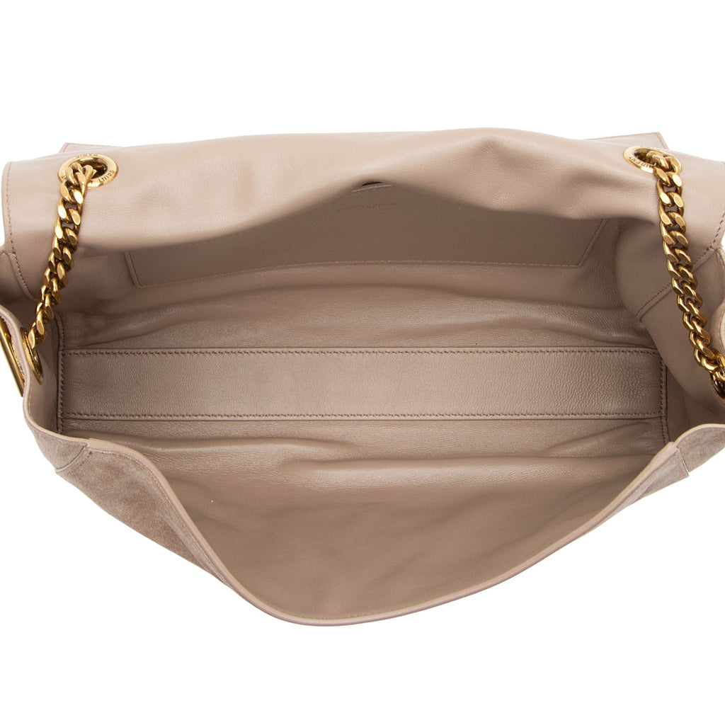 Saint Laurent Calfskin Suede Monogram Kate Reversible Chain Medium Shoulder Bag