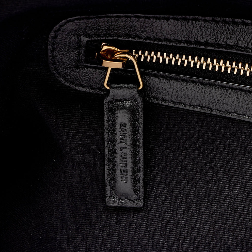 Saint Laurent Linen Calfskin Cabas Tote