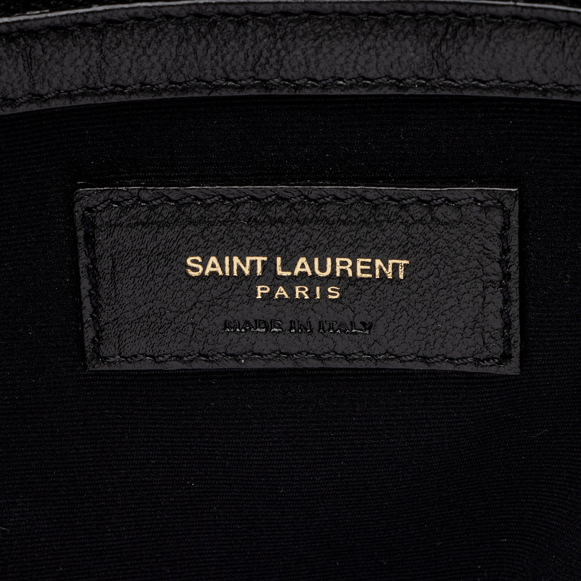 Saint Laurent Linen Calfskin Cabas Tote