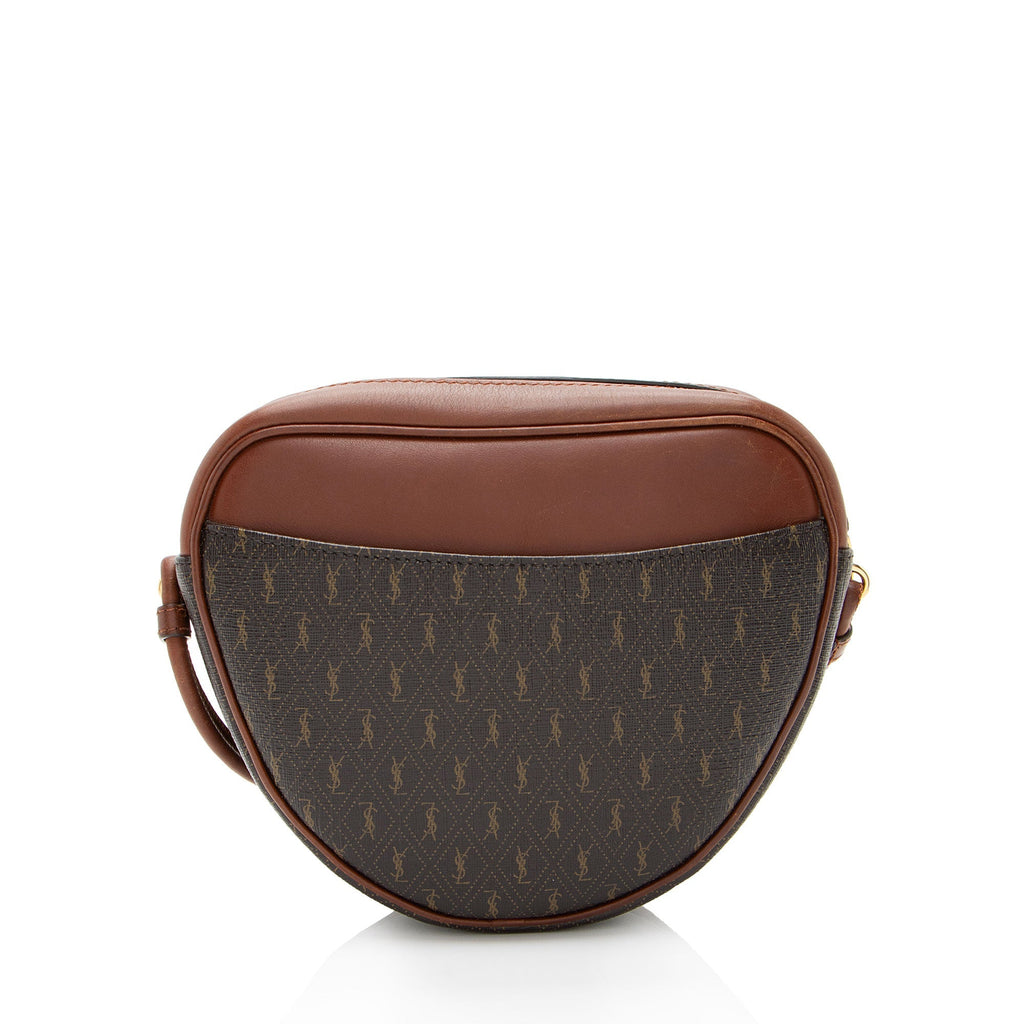 Saint Laurent Le Monogram Canvas Calfskin Sac Coeur Crossbody (SHF-IzwoNK)