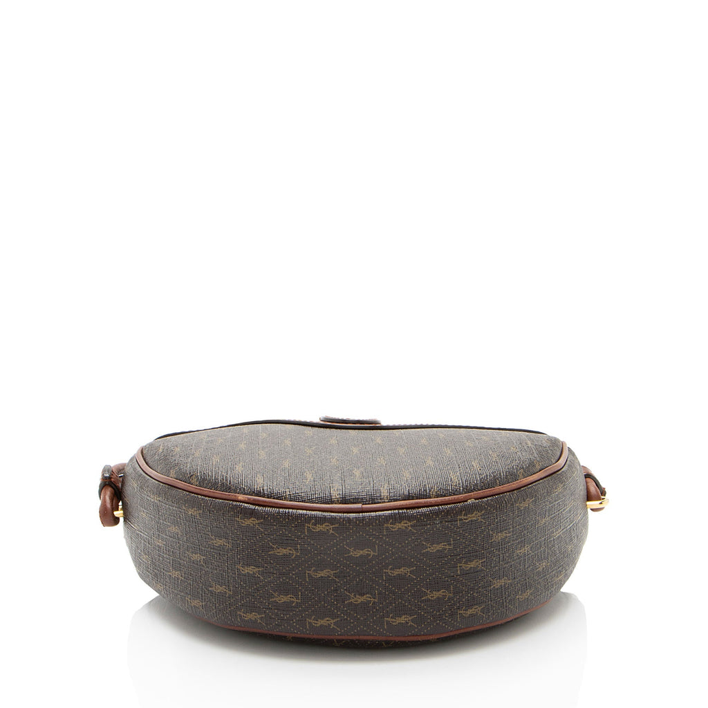 Saint Laurent Le Monogram Canvas Calfskin Sac Coeur Crossbody (SHF-IzwoNK)