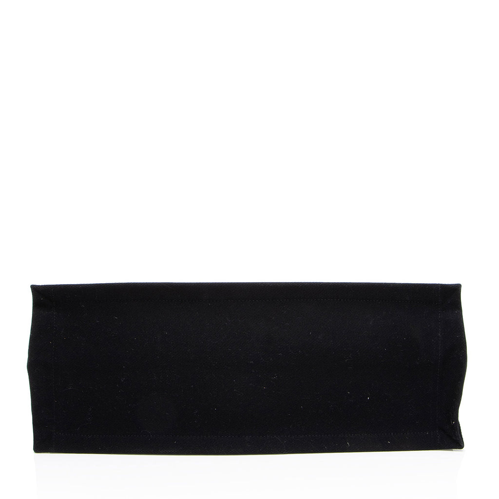 Saint Laurent Canvas Calfskin Rive Gauche Large Tote