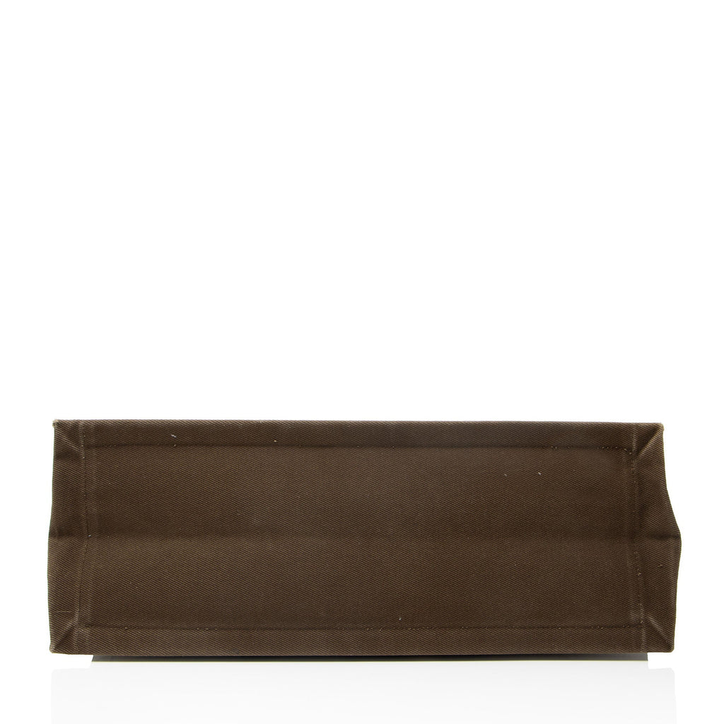 Saint Laurent Canvas Calfskin Rive Gauche Large Tote