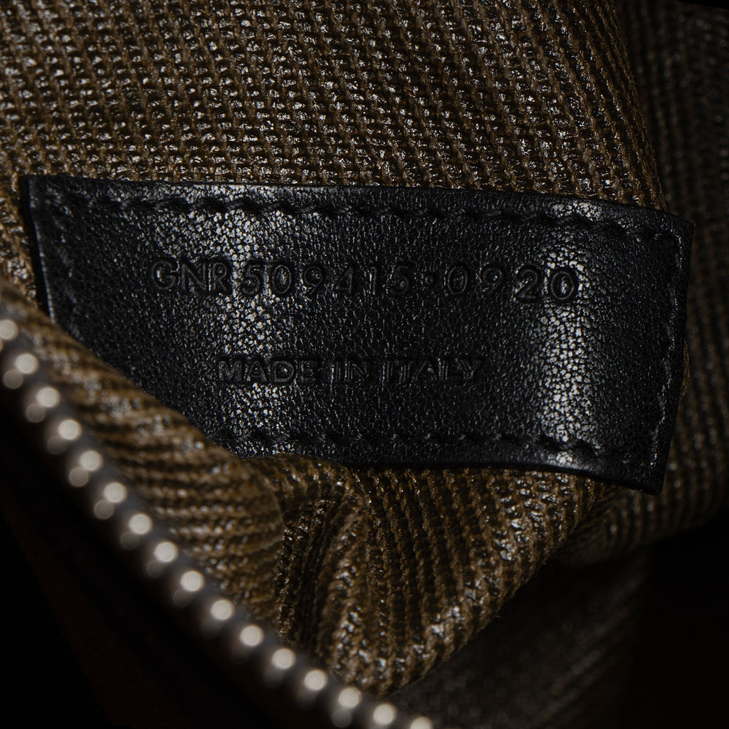 Saint Laurent Canvas Calfskin Rive Gauche Large Tote