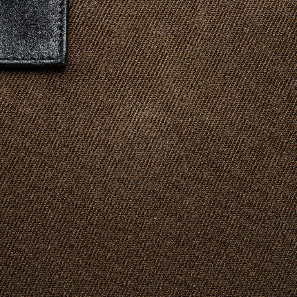 Saint Laurent Canvas Calfskin Rive Gauche Large Tote