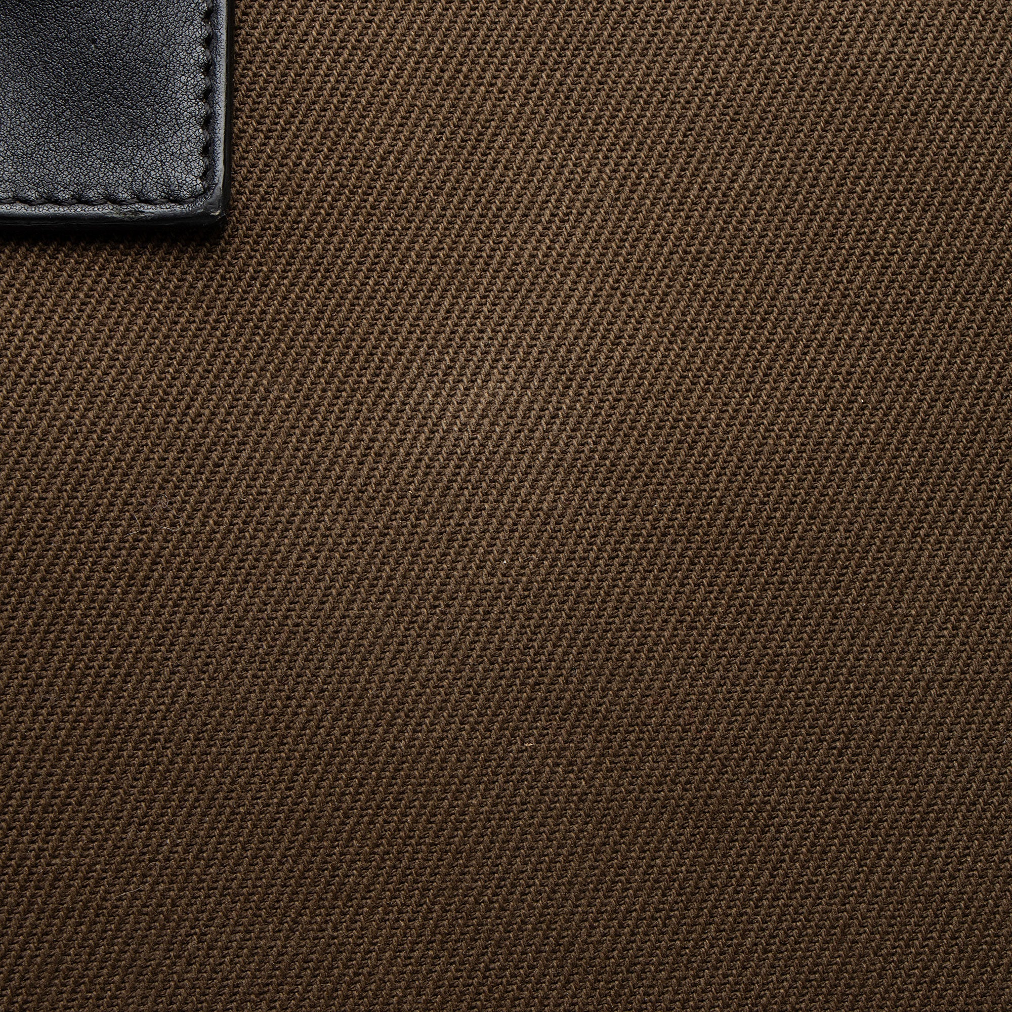 Saint Laurent Canvas Calfskin Rive Gauche Large Tote